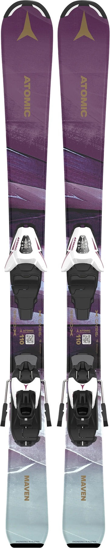 Atomic - Maven Girl 100-120 Skis with C 5 GW Ski Bindings - Girls |-| Atomic - Skis Maven Girl 100-120 avec fixations de ski C 5 GW - Fille