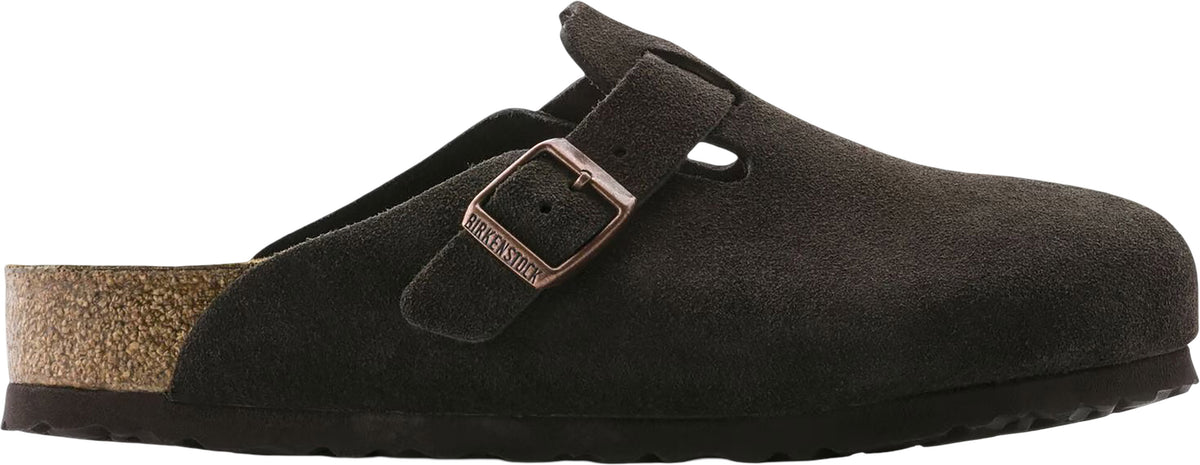 Birkenstock - Boston Soft Footbed Suede Leather Mules [Narrow] - Unisex|-|Birkenstock - Mules Boston Lit de pied souple Suède [Étroite] - Unisexe