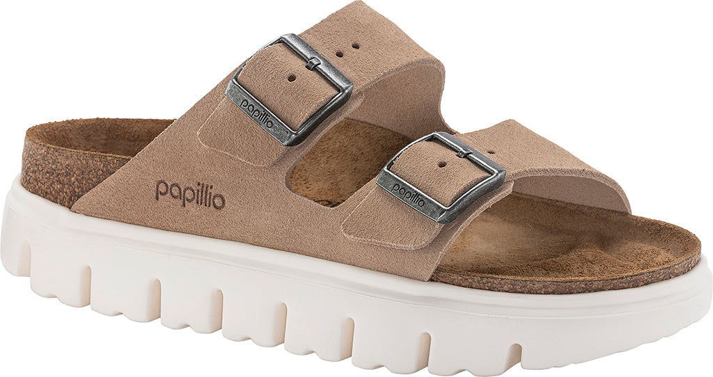Birkenstock - Arizona Chunky Warm Sand Suede Sandals [Narrow]- Women's|-|Birkenstock - Sandales Arizona Chunky cuir suède [Étroite] - Femme
