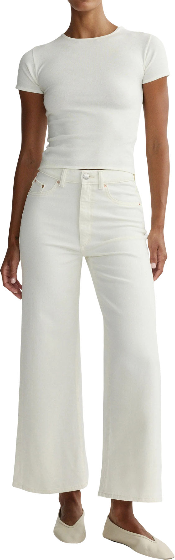 DL1961 - Hepburn Wide Leg High Rise Ankle Jeans - Women's|-|DL1961 - Jean taille haute écourté à jambe ample Hepburn - Femme
