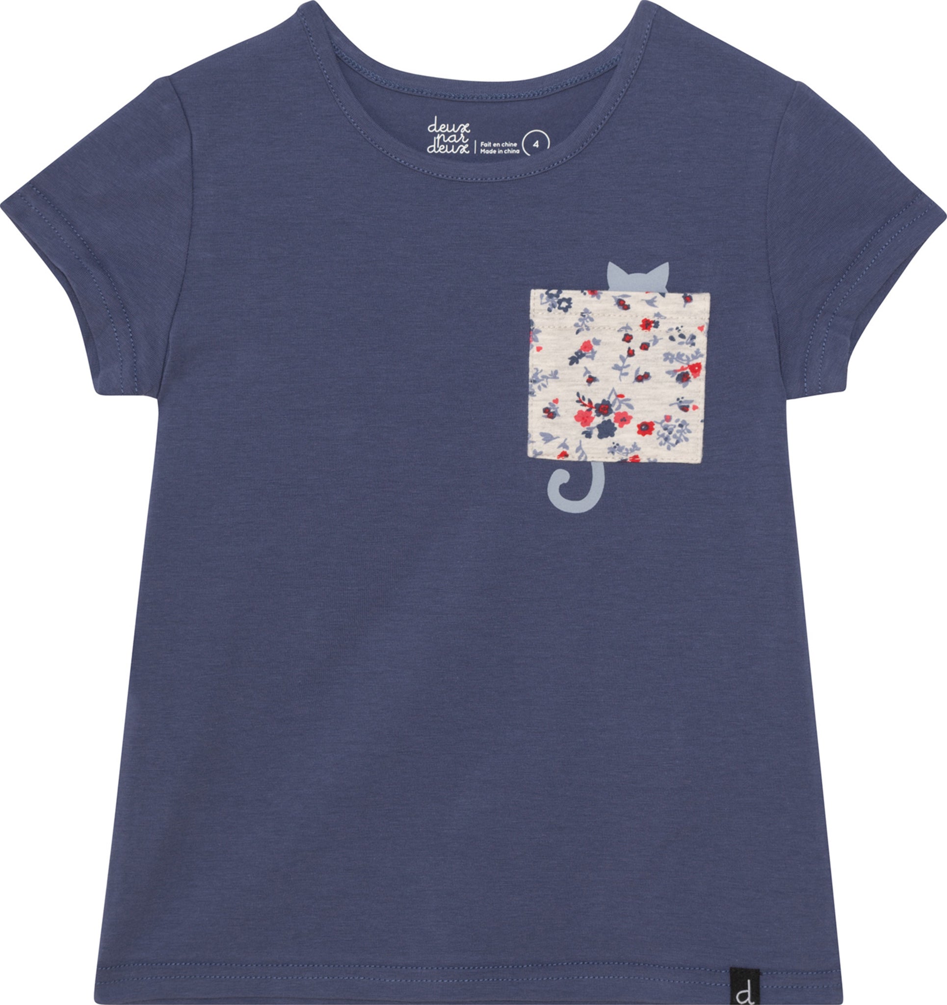 Deux par Deux - Organic Cotton Short Sleeve Top - Little Girls |-| Deux par Deux - Haut à manches courtes en coton biologique - Petite Fille