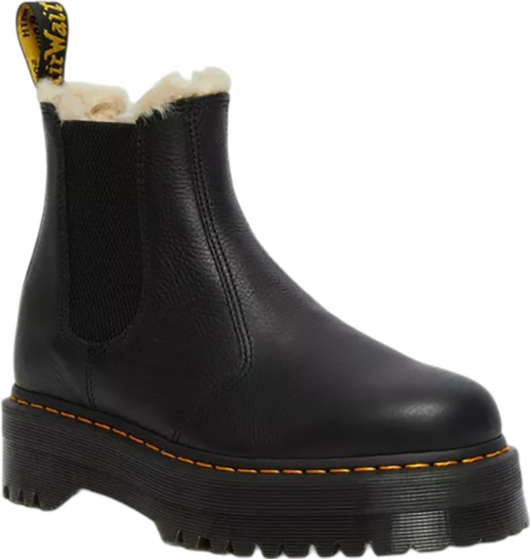 Dr. Martens - 2976 Faux Fur Lined Platform Chelsea Boots - Unisex |-| Dr. Martens - Bottes à plateforme doublées de fausse fourrure Chelsea 2976 - Unisexe