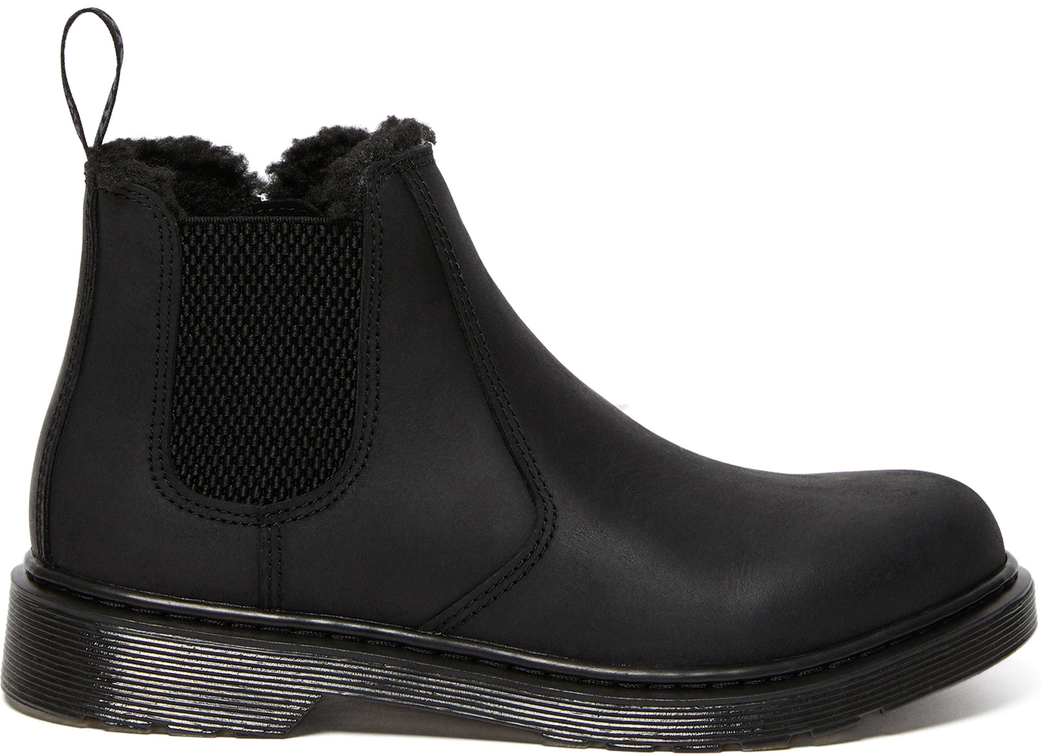 Dr. Martens - 2976 Faux Fur Lined Leather Chelsea Boots - Youth |-| Dr. Martens - Bottes Chelsea en cuir 2976 doublées en fourrure synthétique - Jeune