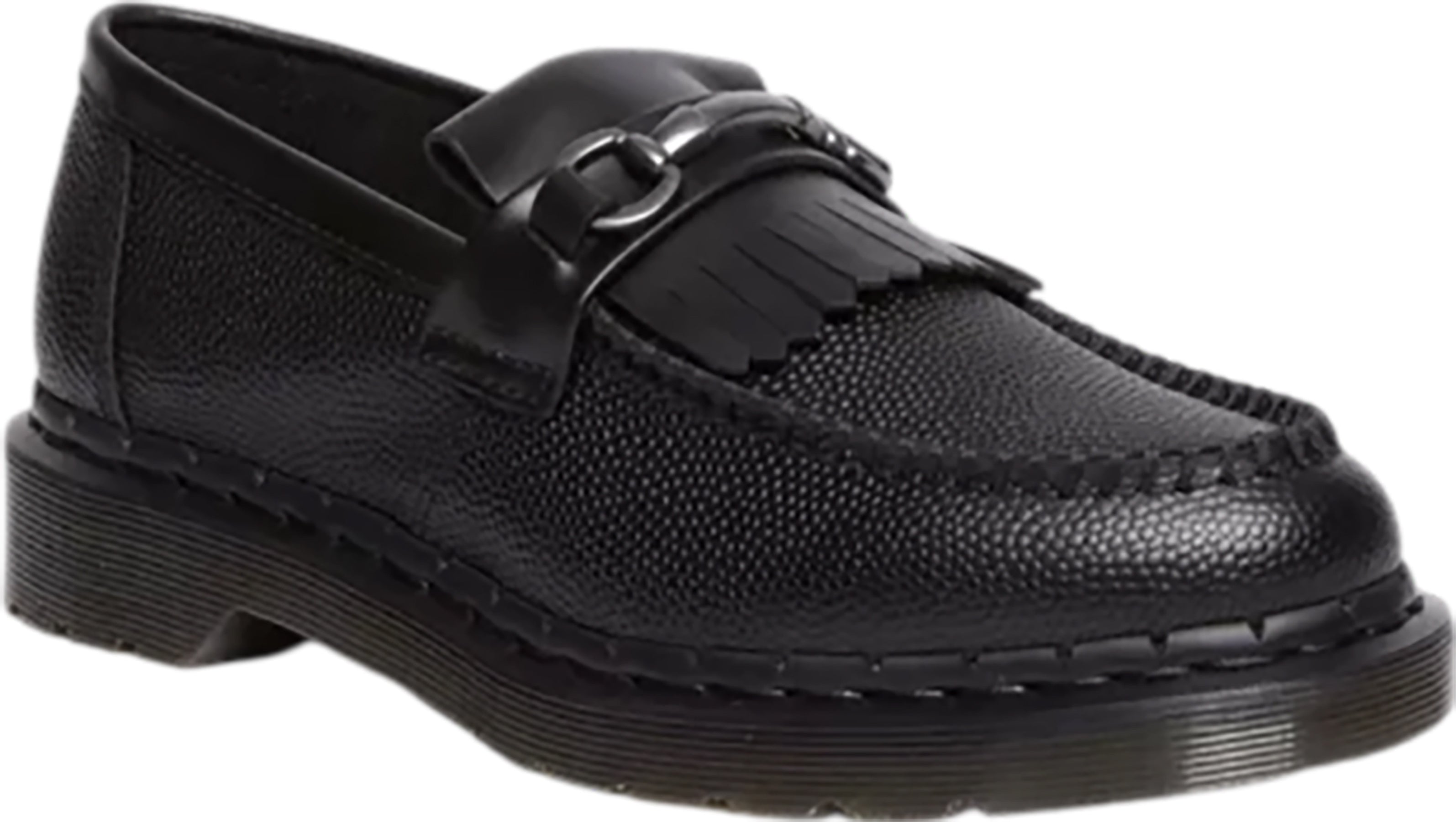 Dr. Martens - Adrian Snaffle Pebble Grain Leather Kiltie Loafers - Unisex