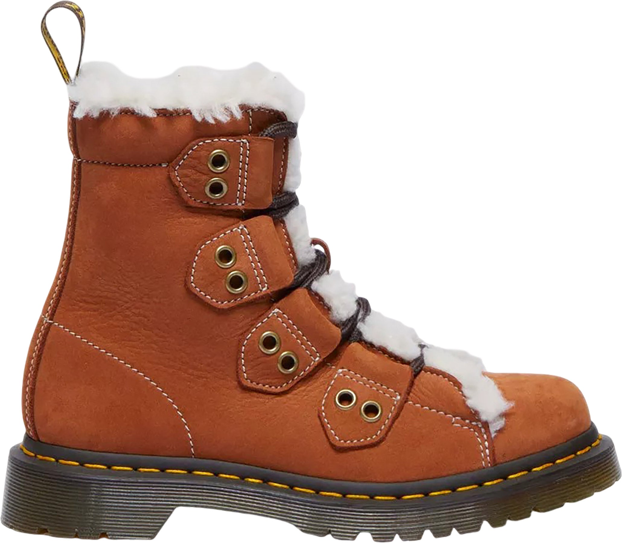 Dr. Martens - 1460 Ghillie Lace to Toe Fur Lined Buttersoft Lace Up Boots - Women's |-| Dr. Martens - Bottes a lacets ghillie jusqu aux orteils avec doublure en fourrure et cuir Buttersoft 1460 - Femme