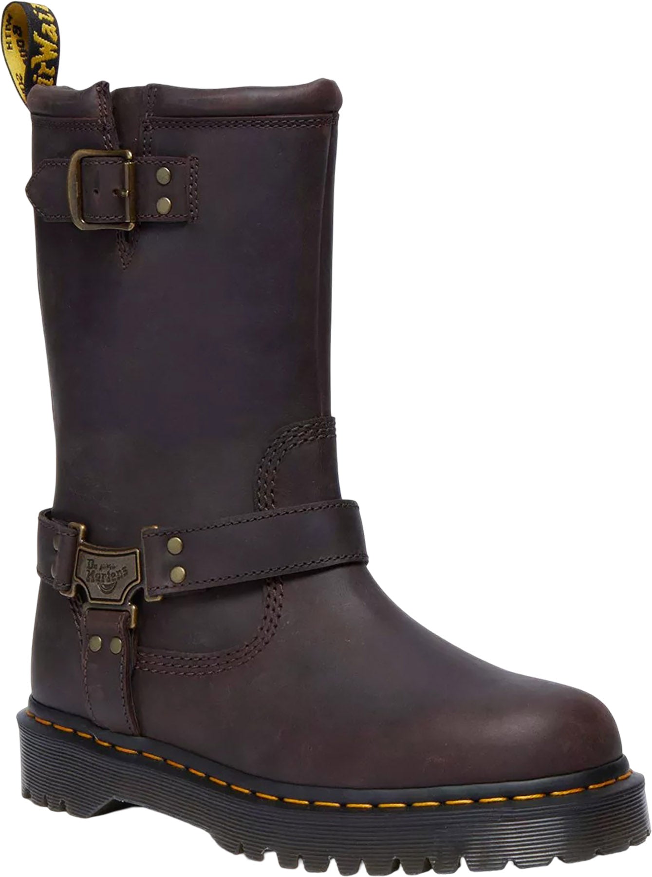 Dr. Martens - Anistone Hi Leather Biker Boots - Unisex |-| Dr. Martens - Bottes biker en cuir Anistone Hi - Unisexe