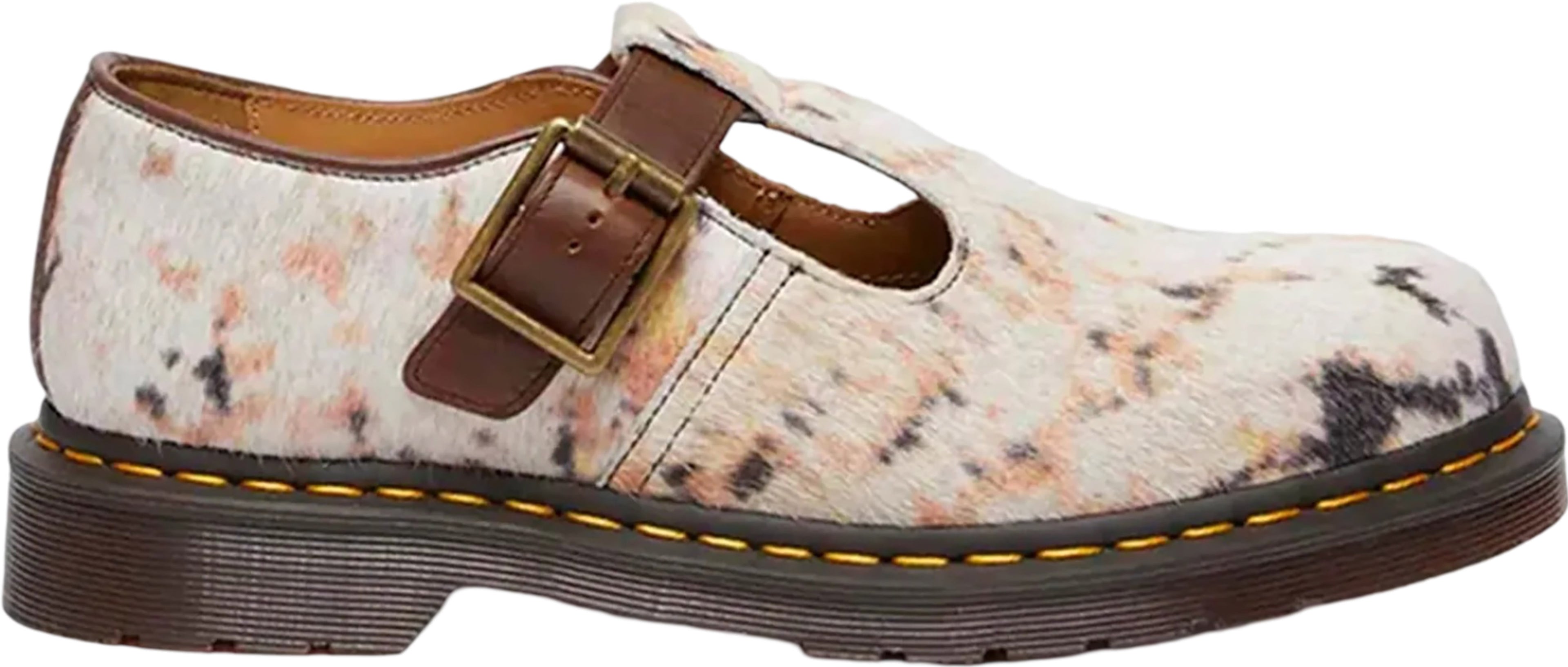 Dr. Martens - T-Bar Shoe Abstract Hair On/Orleans - Unisex |-| Dr. Martens - Souliers T-Bar Abstract Hair On/Orleans - Unisexe