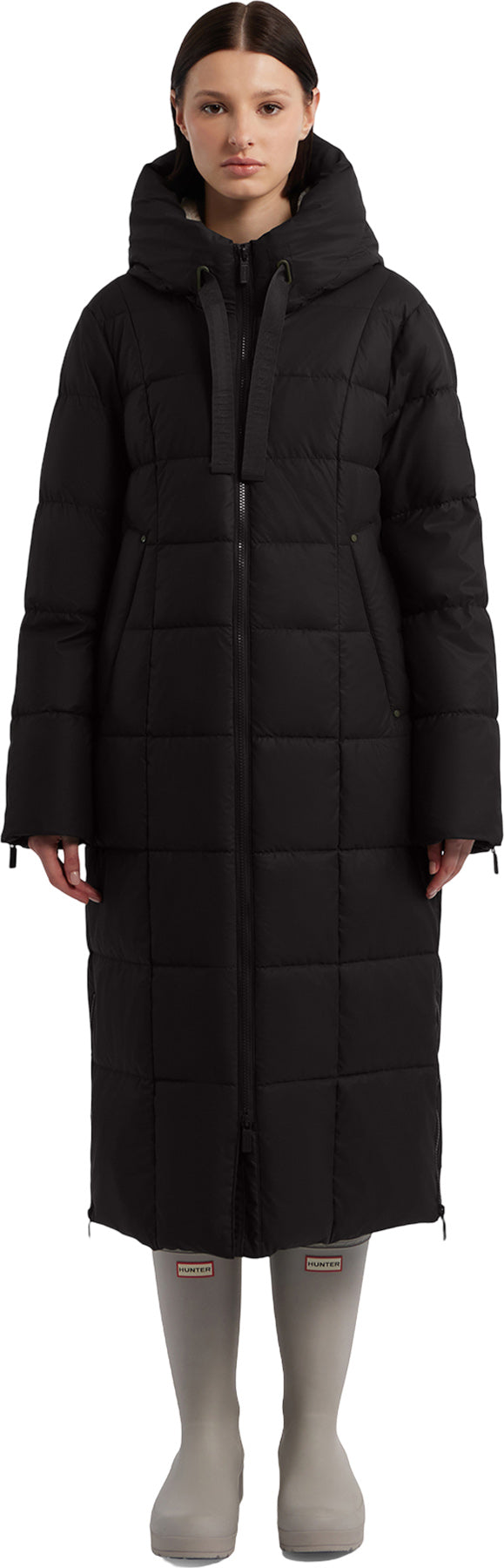Hunter - Ireland PU Coated Longline Puffer Jacket - Women's |-| Hunter - Manteau long matelassé enduit de polyuréthanne Ireland - Femme