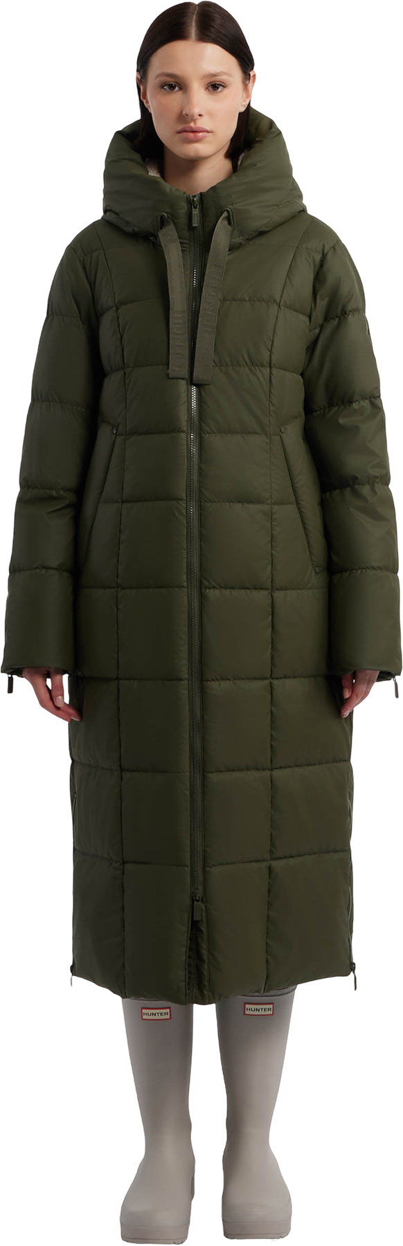 Hunter - Ireland PU Coated Longline Puffer Jacket - Women's |-| Hunter - Manteau long matelassé enduit de polyuréthanne Ireland - Femme
