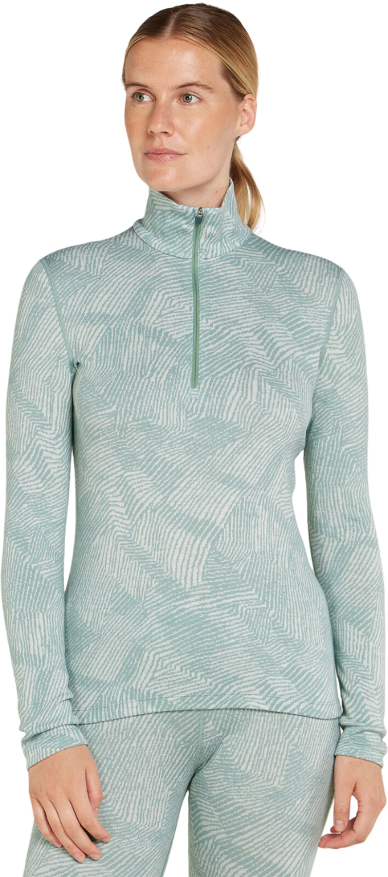 Icebreaker - Merino 260 Vertex Frozen Forms Long Sleeve Half Zip Thermal Top - Women's |-| Icebreaker - Haut thermique à manches longues et demi-glissière en mérinos 260 Vertex Frozen Forms - Femme