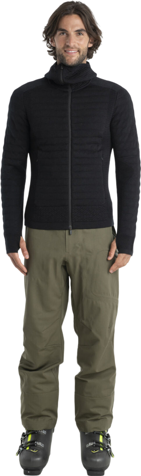 Icebreaker - ZoneKnit Merino Explore Long Sleeve Zip Hoodie - Men's |-| Icebreaker - Chandail à capuchon glissière à manches longues ZoneKnit Merino Explore - Homme