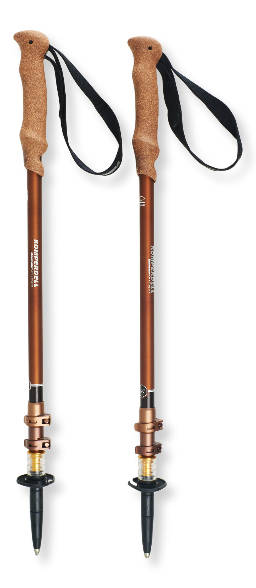 Komperdell - Shockmaster Cork Compact Powerlock Ski Pole - Unisex |-| Komperdell - Bâtons de ski Shockmaster Cork Compact Powerlock - Unisexe