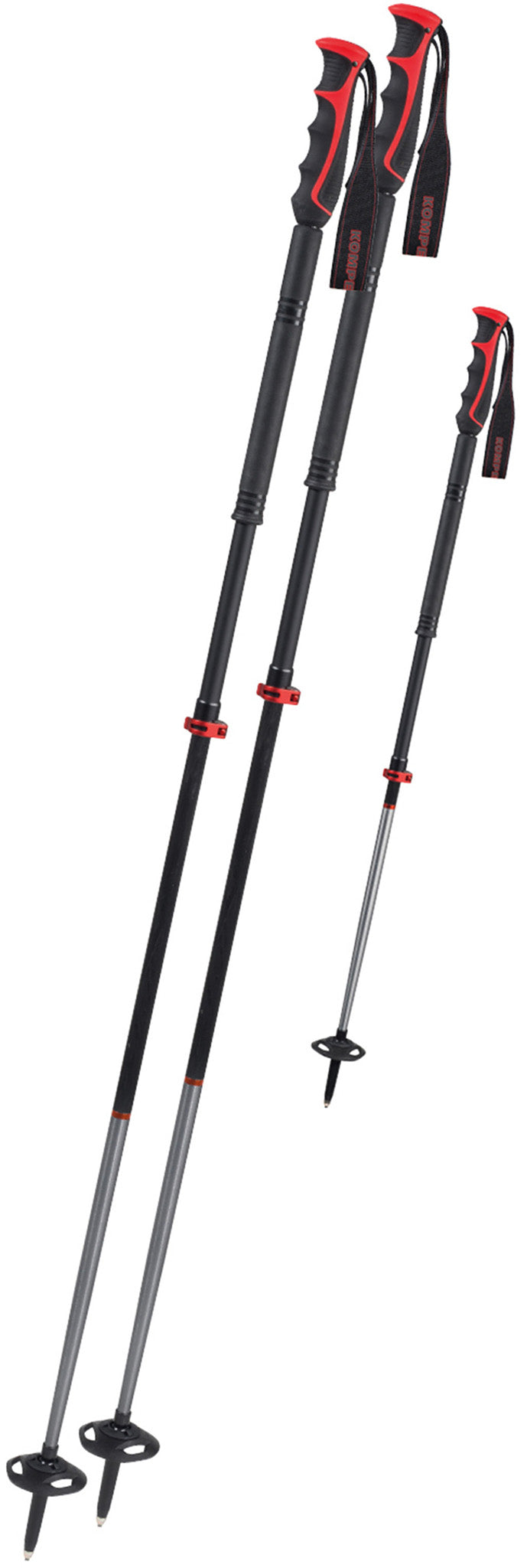 Komperdell - Descent Carbon Rocksleeve - Vario Ski Pole - Unisex |-| Komperdell - Bâtons de ski Vario Descent Carbon Rocksleeve - Unisexe