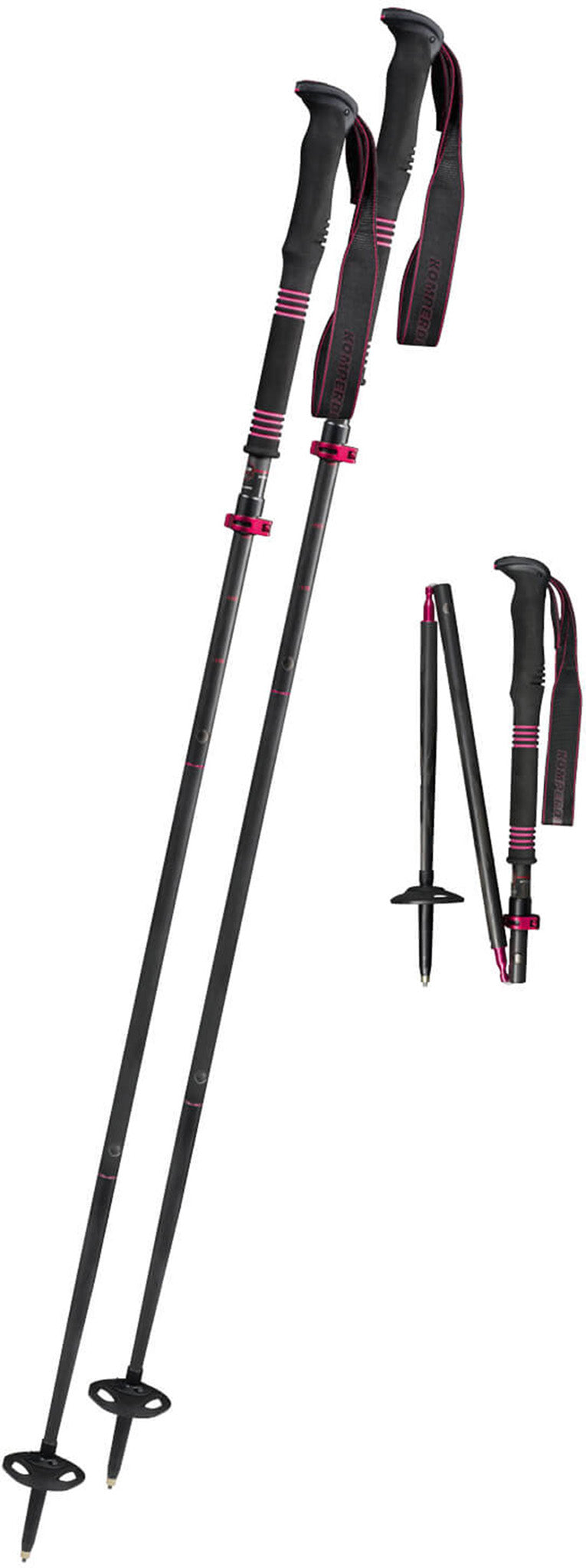 Komperdell - Carbon Fxp.4 Expedition - Vario Compact Ski Pole - Unisex |-| Komperdell - Bâtons de ski Vario Compact Carbon Fxp.4 Expedition - Unisexe