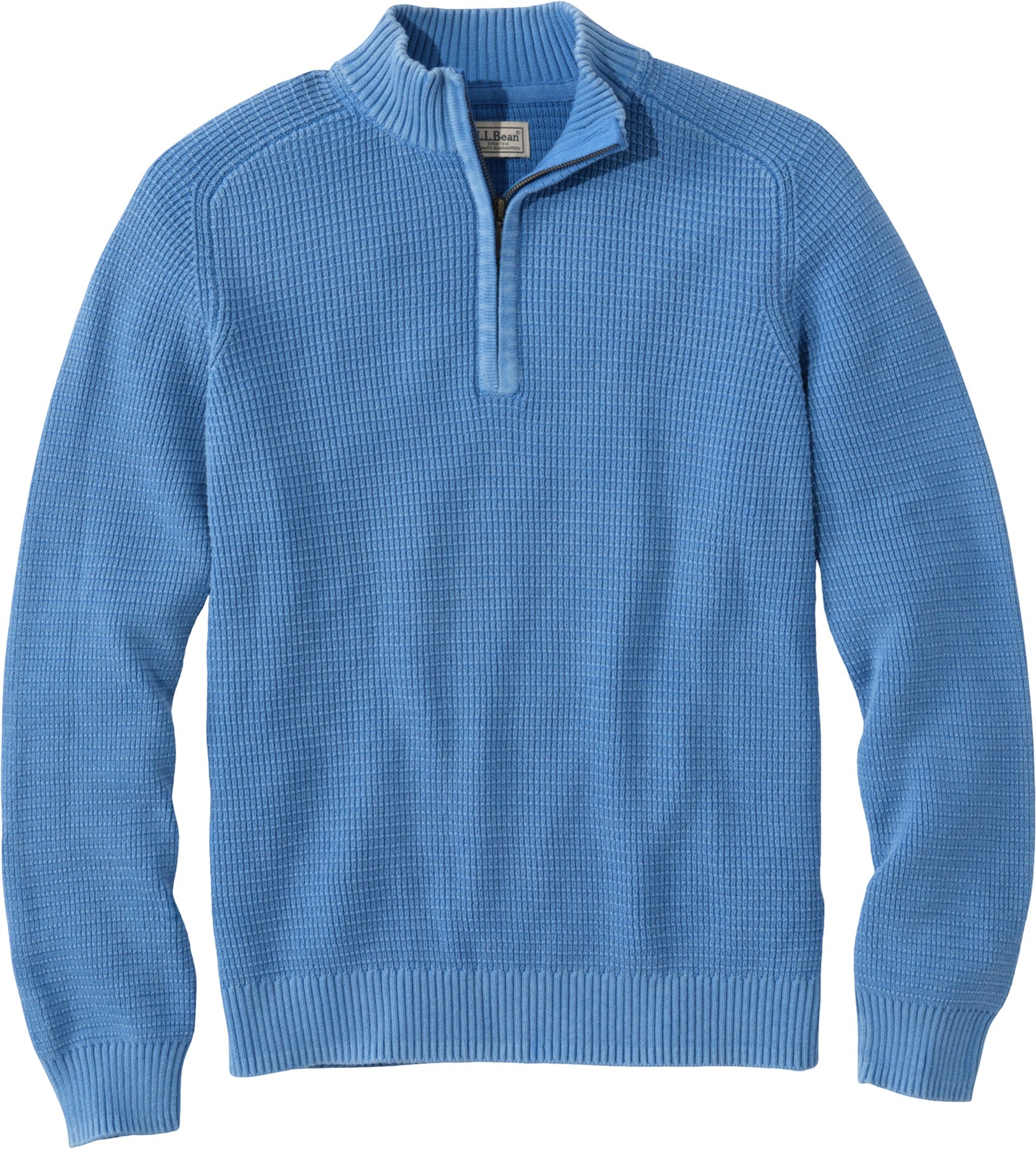 L.L. Bean - Sunwashed Textured Cotton Quarter-Zip Sweater - Men's