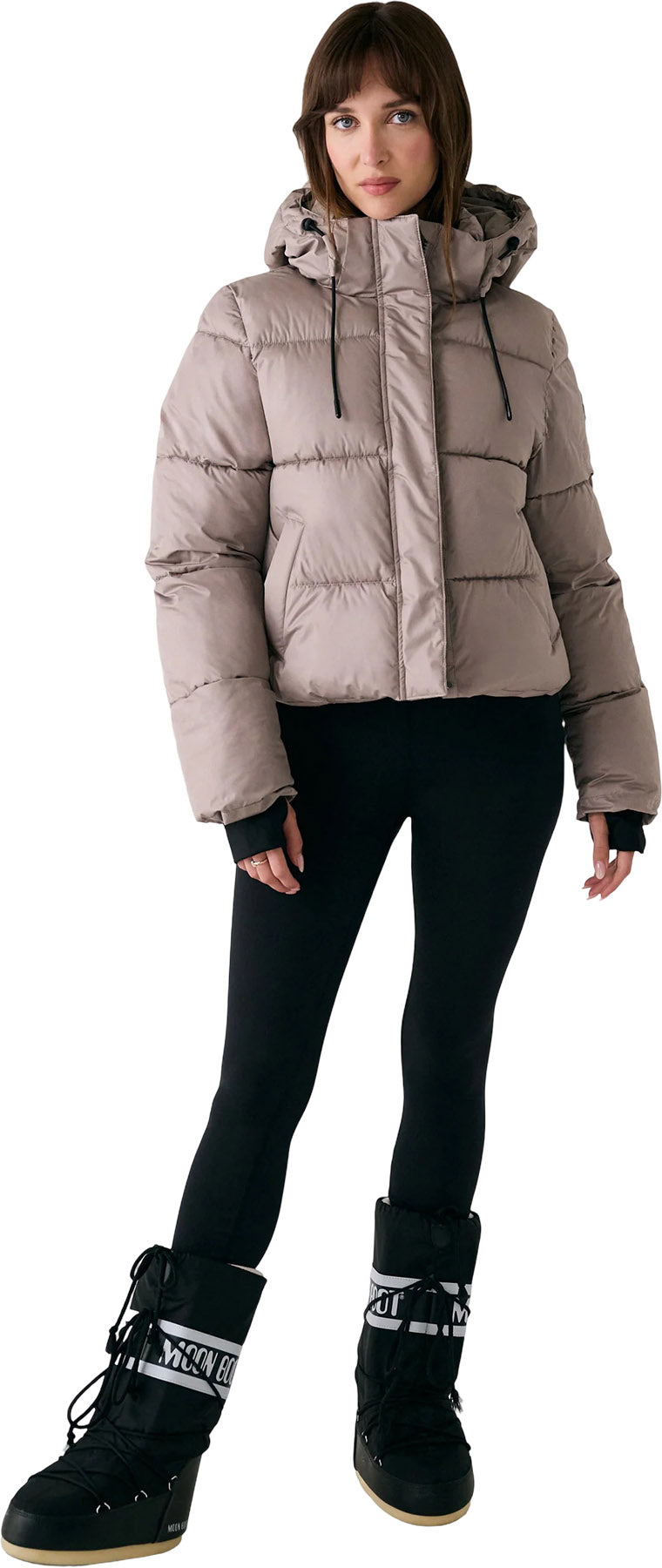 Lole - London Cropped Puffer Hooded Jacket - Women's |-| Lole - Manteau à capuchon matelassé écourté London - Femme