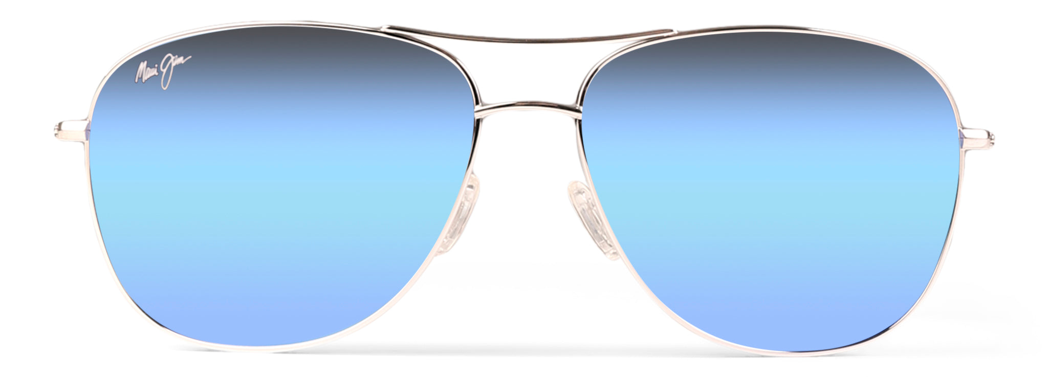 Maui Jim - Cliff House - Silver Frame - Blue Hawaii Polarized Lens Sunglasses |-| Maui Jim - Lunettes de soleil Cliff House - Monture argent - Verres polarisés bleu Hawaï