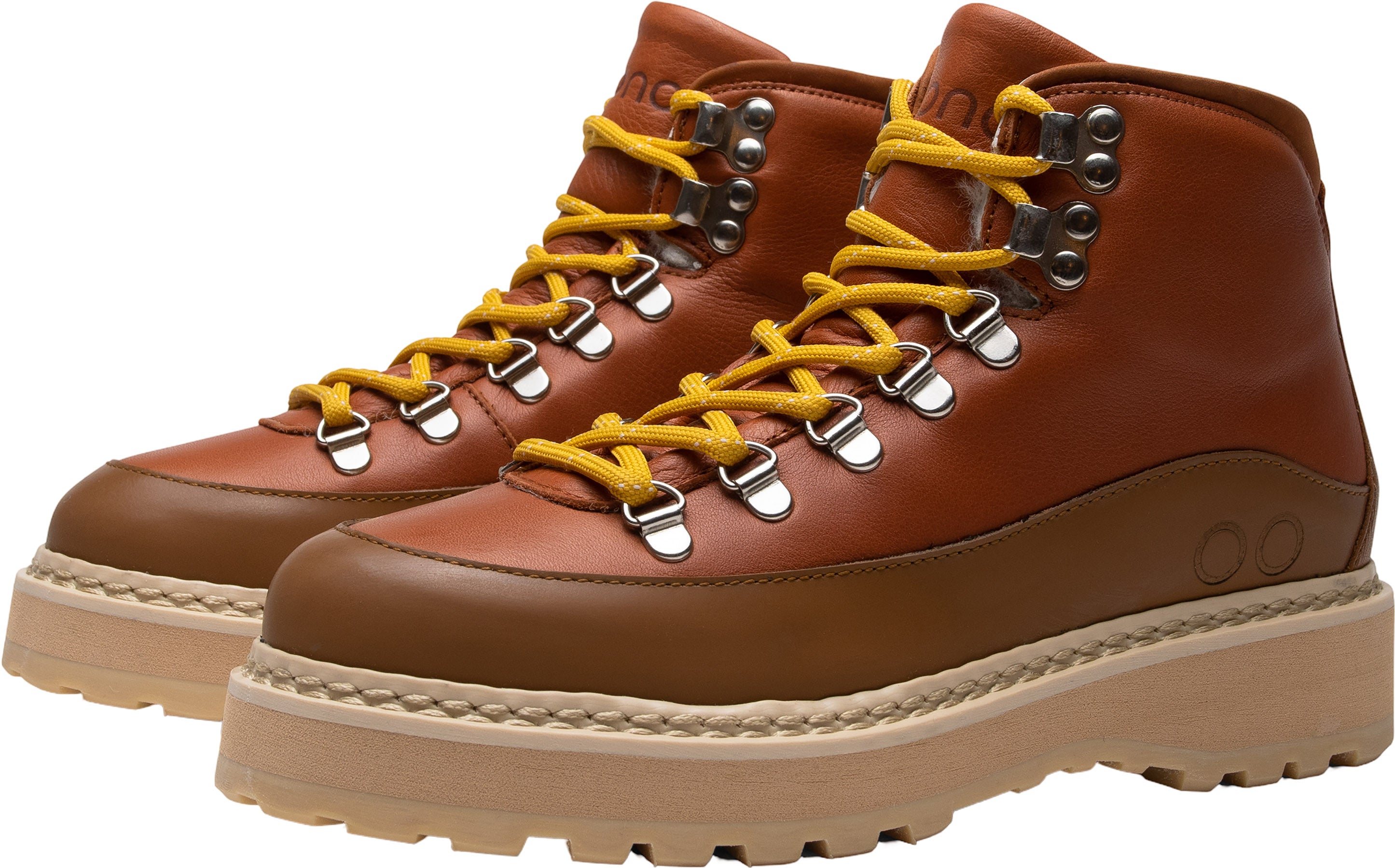 Monofoo - Hiking Core Cap Grained Leather Sherling Lined Hiking Boots - Women's |-| Monofoo - Bottes de randonnée en cuir doublé Hiking Core Cap – Femme