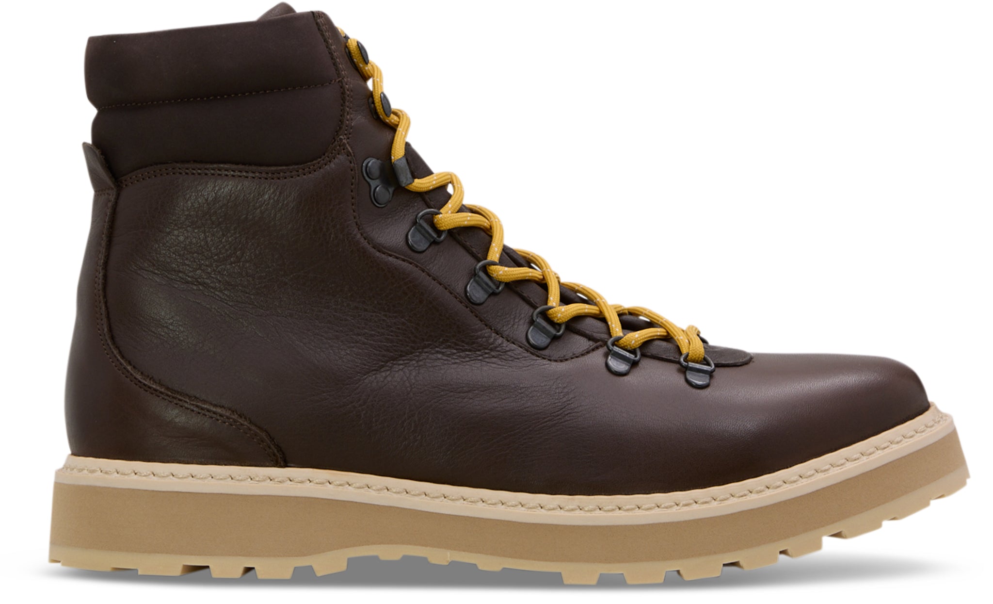 Monofoo - Hiking Flat Cow Leather Lined Boots - Men's |-| Monofoo - Bottes en cuir de vachette plat doublé - Homme