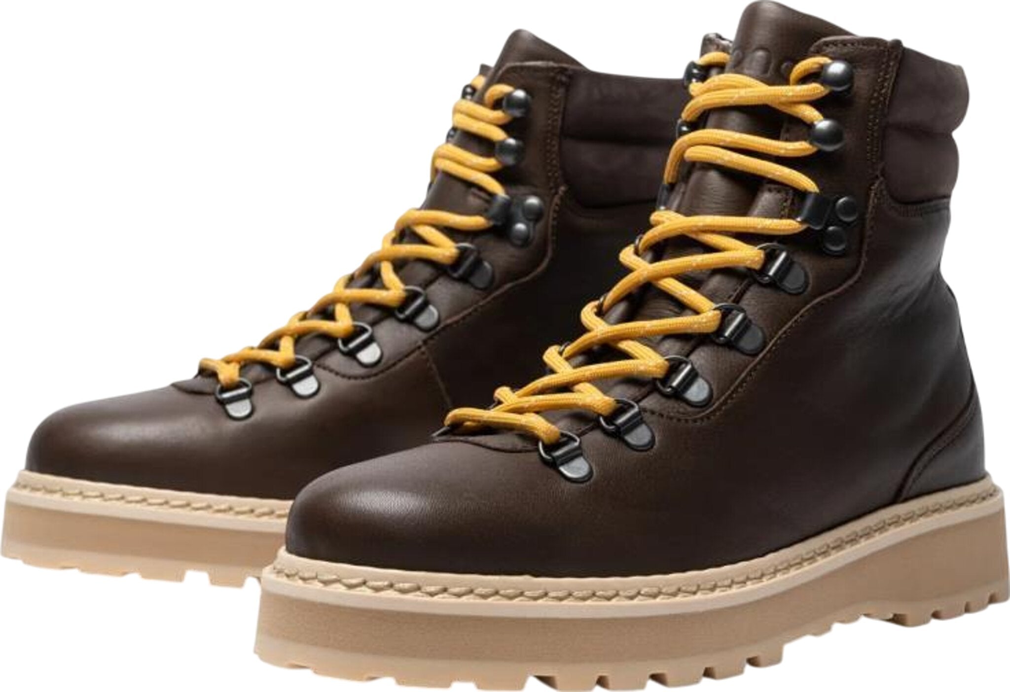 Monofoo - Hiking Flat Cow Leather Lined Boots - Men's |-| Monofoo - Bottes en cuir de vachette plat doublé - Homme
