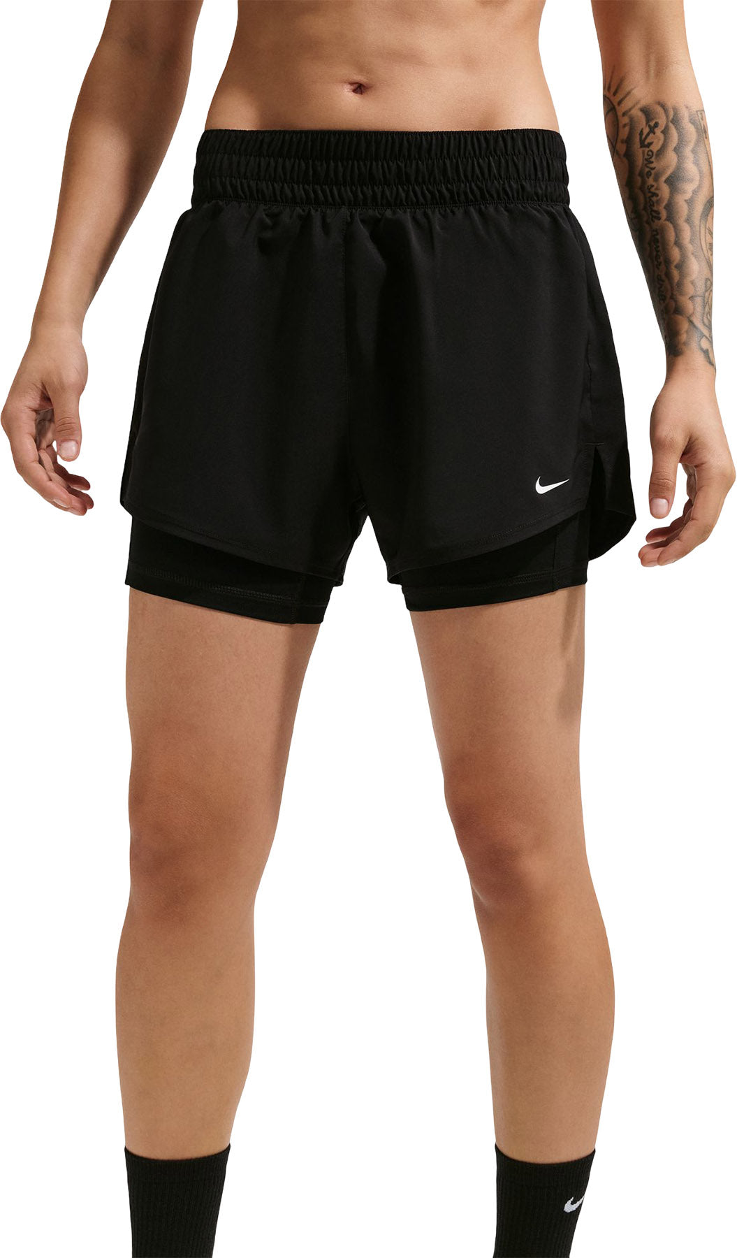 Nike - One Dri-FIT High-Waisted 2-in-1 Shorts 3" - Women's|-|Nike - Short 2-en-1 taille haute One Dri-FIT 3" - Femme