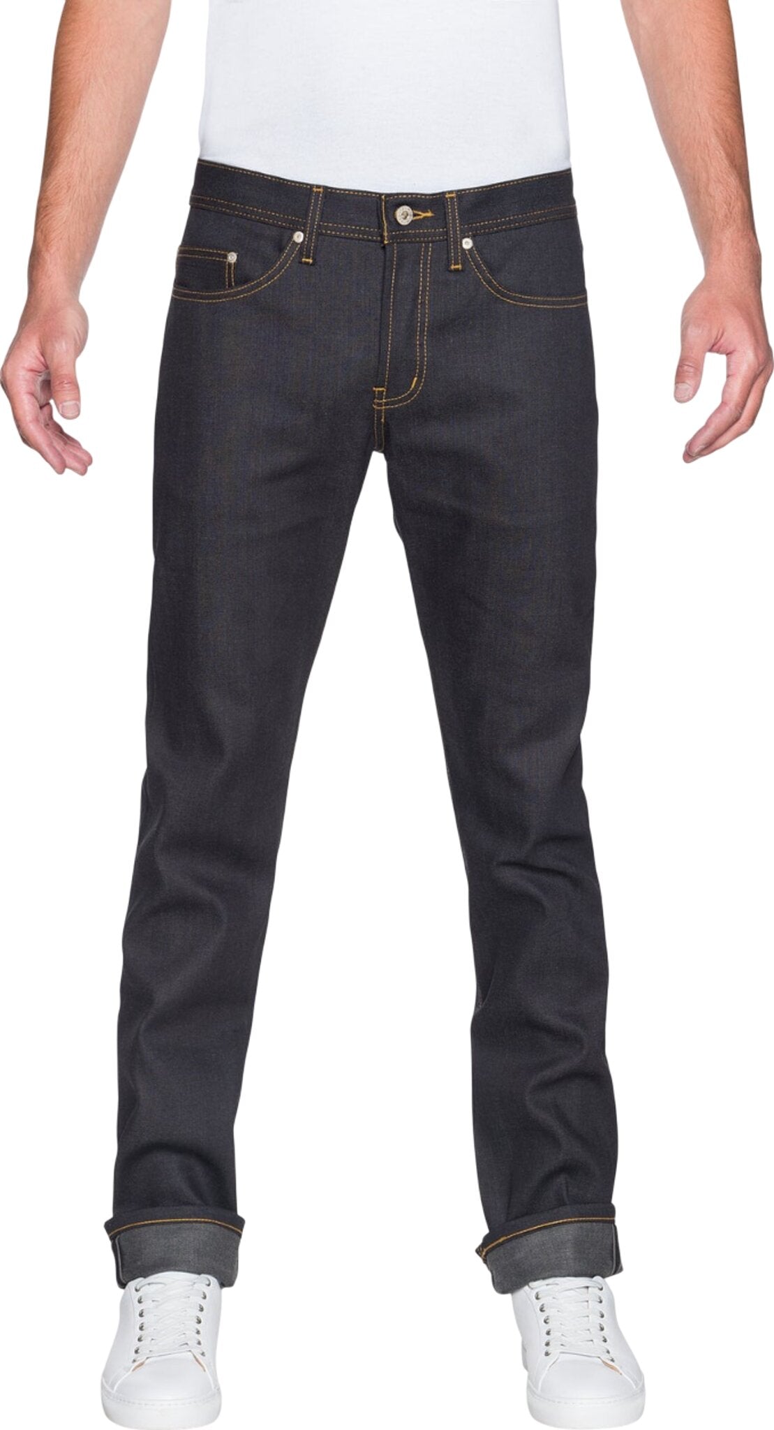 Naked and Famous - Weird Guy Jeans - Deep Indigo Stretch Selvedge - Men's |-| Naked and Famous - Jeans Weird Guy - Deep Indigo Stretch Selvedge - Homme