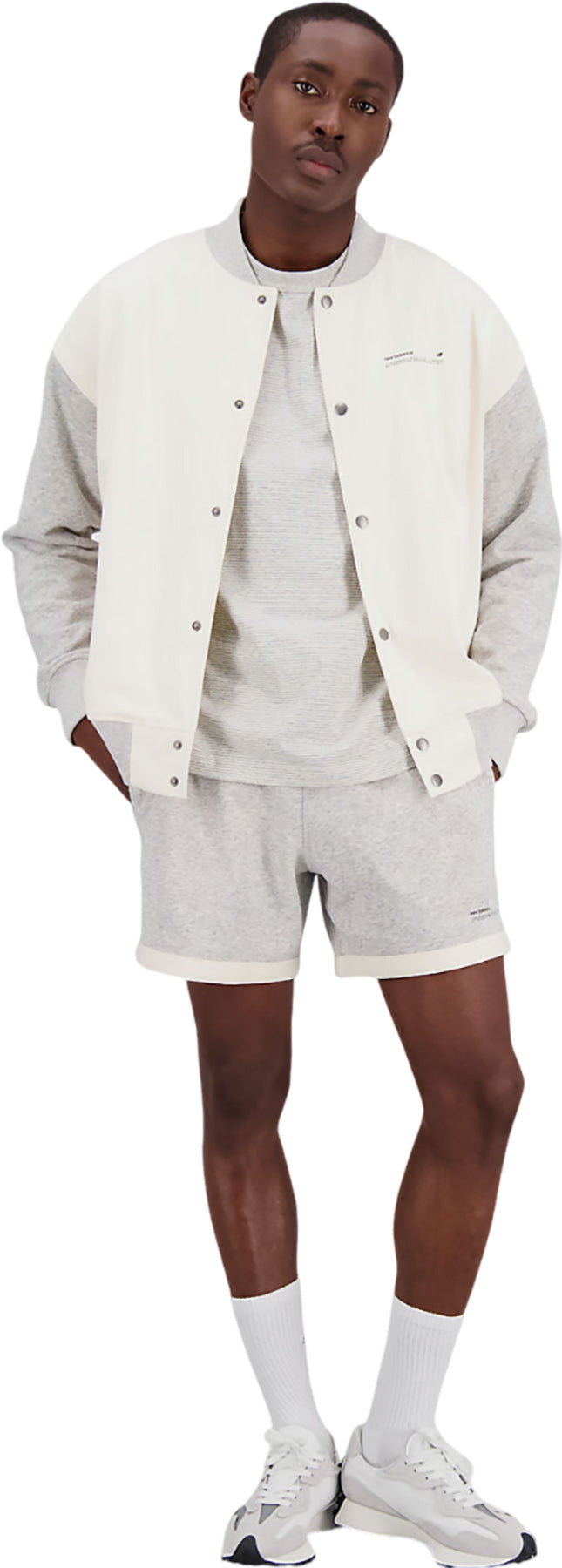 New Balance - Uni-ssentials Undyed Varsity Jacket - Unisex |-| New Balance - Manteau Uni-ssentials Undyed Varsity - Unisexe