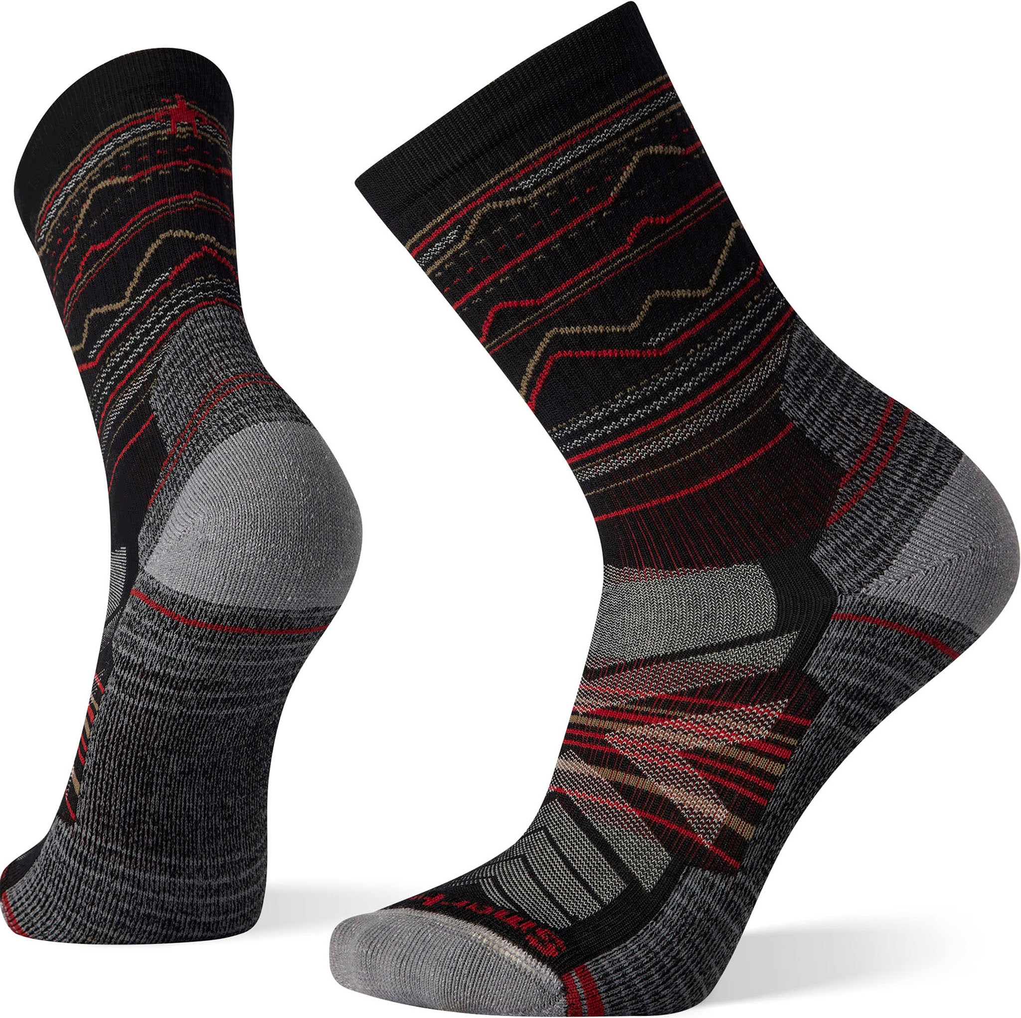 Smartwool - Performance Hike Light Cushion Mountain Range Pattern Crew Socks - Unisex |-| Smartwool - Chaussettes mi-mollet à matelassage léger à motif de chaîne de montagnes Performance Hike - Unisexe