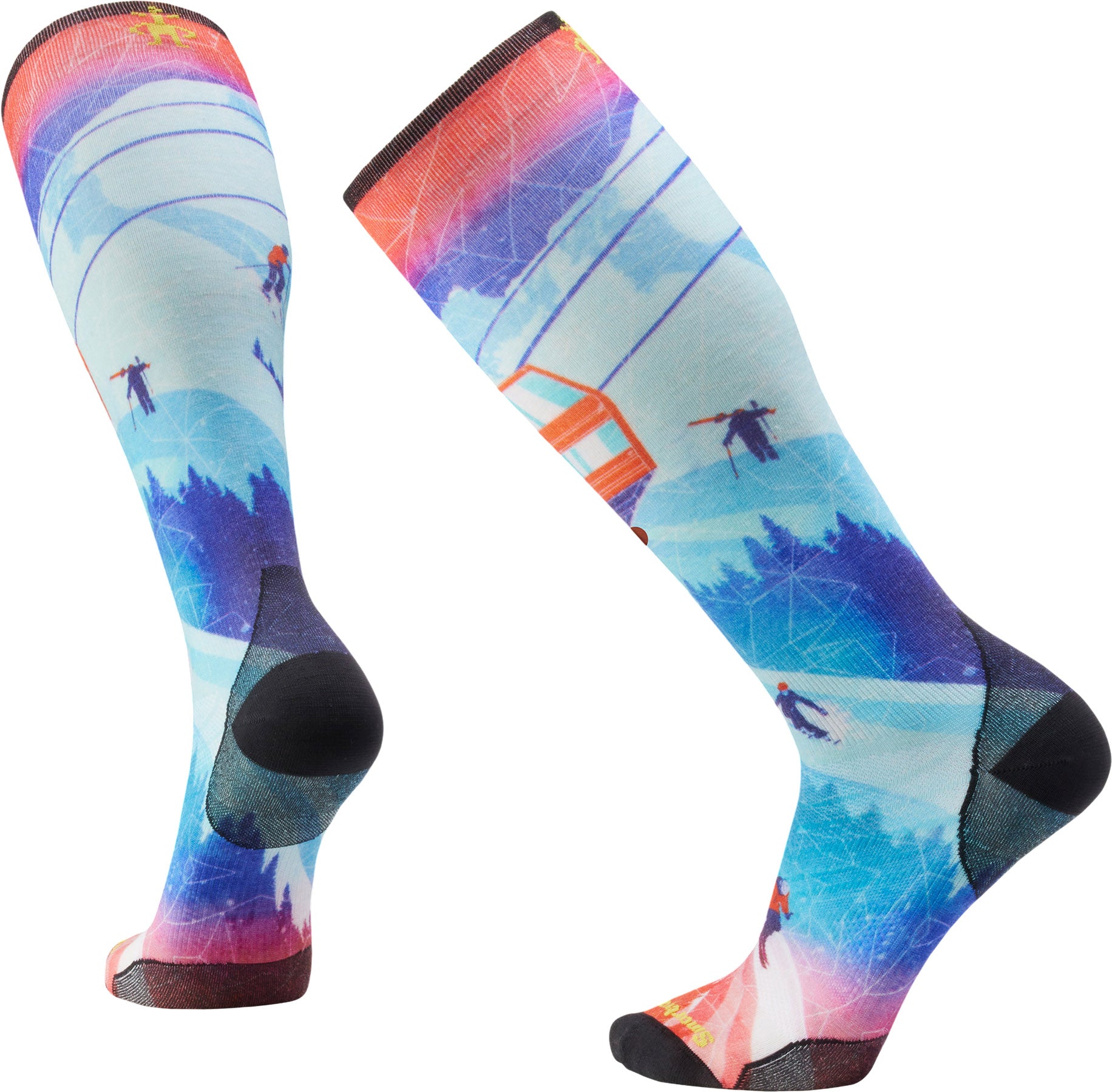 Smartwool - Ski Zero Cushion Ski Day Print Over The Calf Socks - Men's |-| Smartwool - Chaussettes de ski sous‑genou à coussin zéro avec imprimé Ski Day - Homme