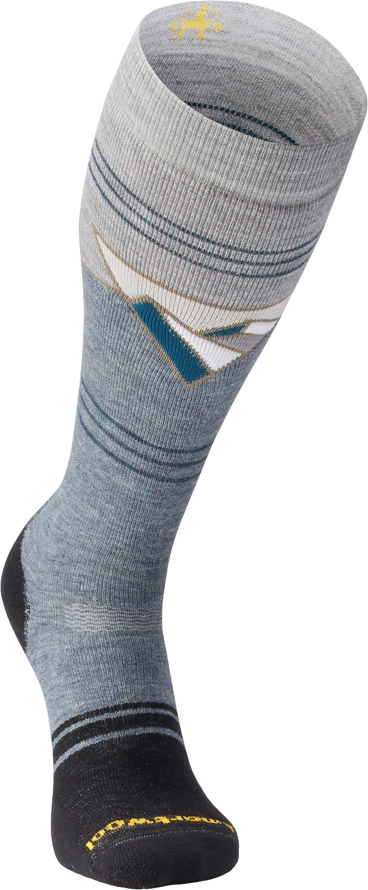 Smartwool - Snowboard Mountain Geo Pattern OTC Socks - Unisex |-| Smartwool - Chaussettes de planche à neige sous-genou coussin complet à motif montagnes géométrique - Unisexe