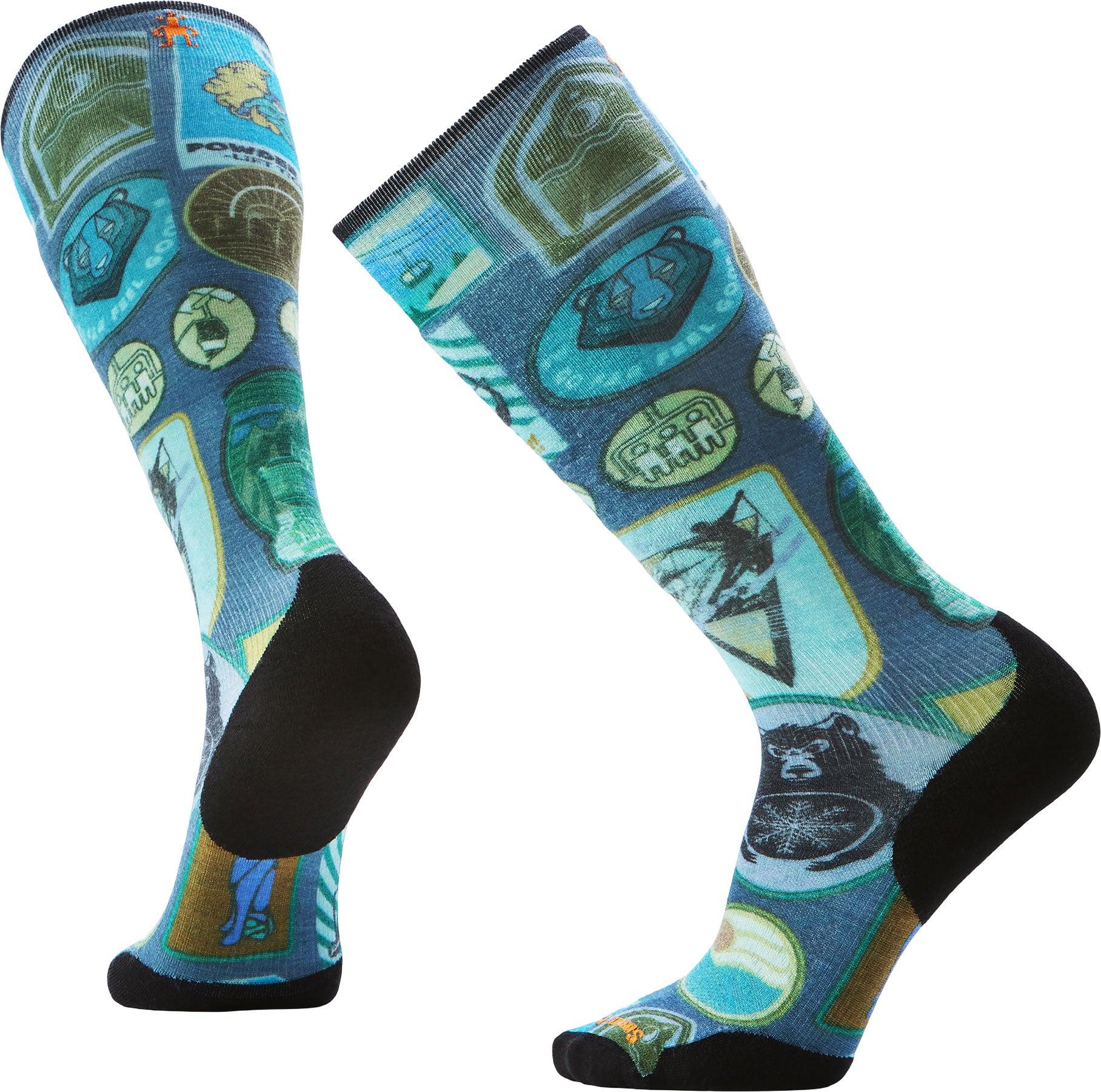 Smartwool - Ski Explorer Targeted Cushion Print Over The Calf Socks - Men's |-| Smartwool - Chaussettes de ski sous-genou coussin ciblé avec imprimé Explorer - Homme