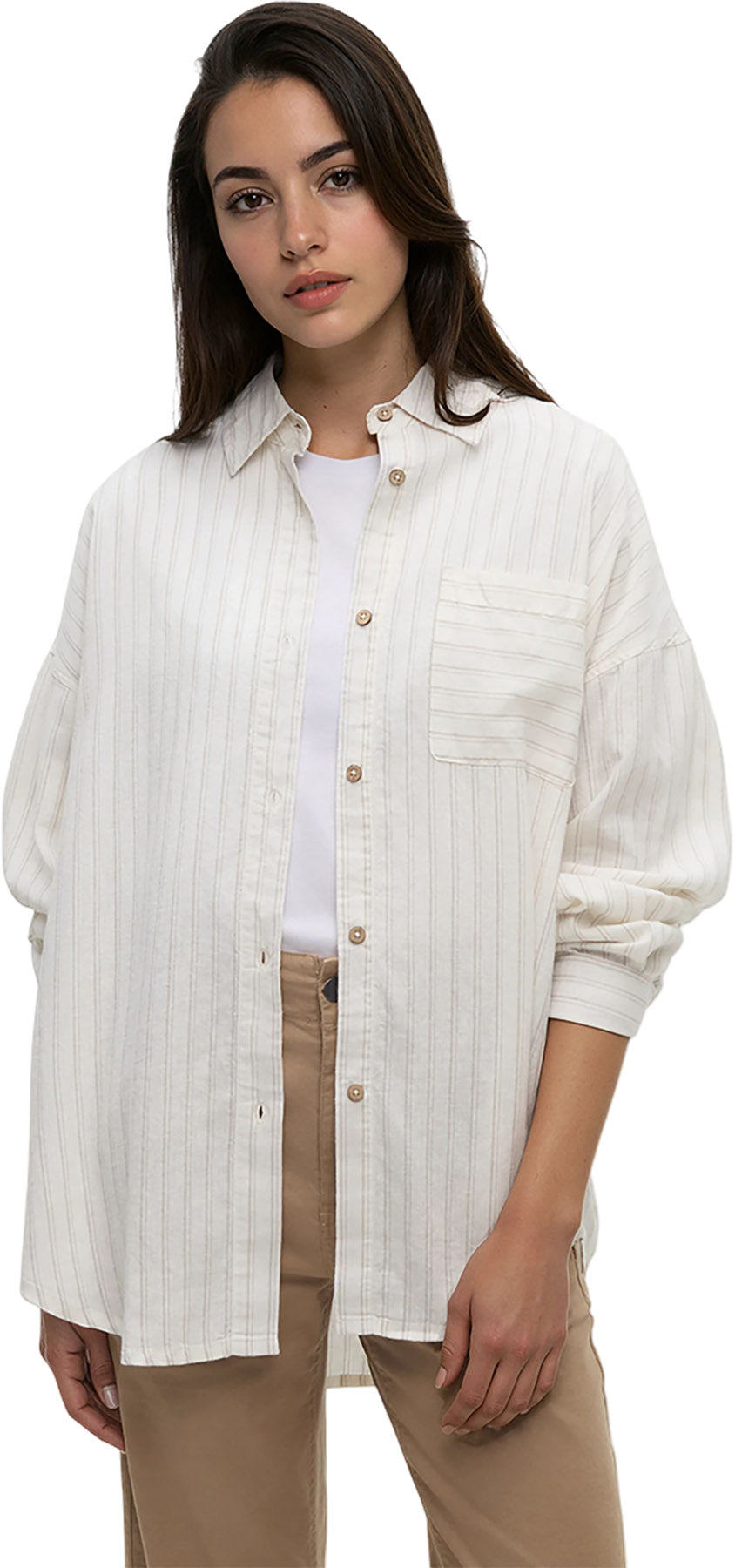 tentree - West End Oversized Fit Collared Shirt - Women's|-|tentree - Chemise à col surdimensionnée West End - Femme