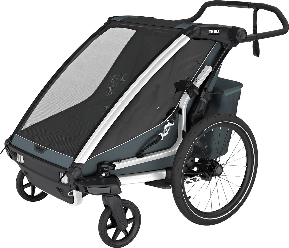 Thule - Chariot Cross 2 Double Bike Trailer|-|Thule - Remorque pour vélo Chariot Cross 2 Double